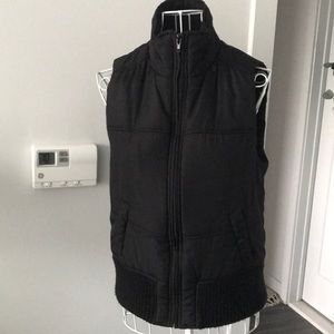 Black Zipper Vest Puffer